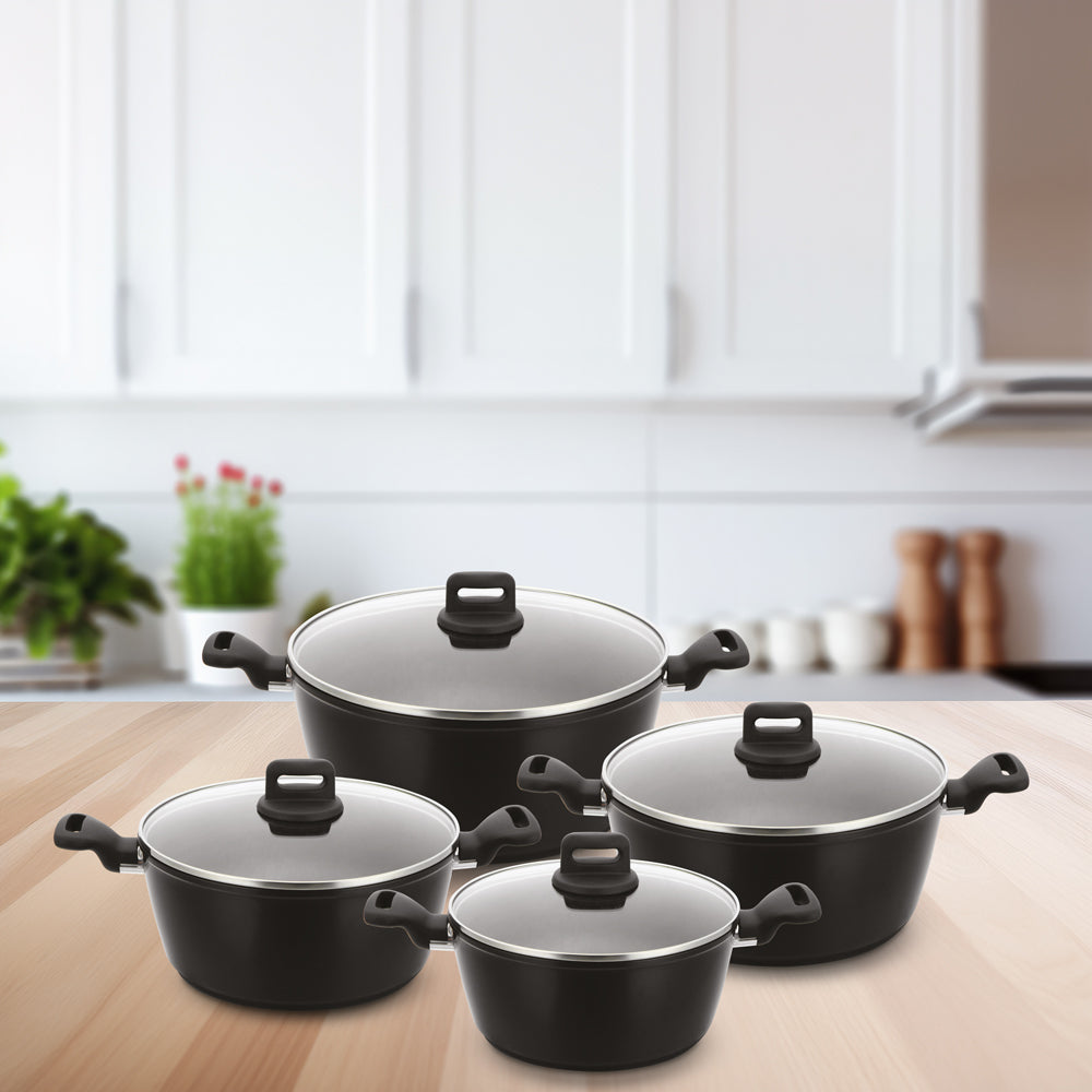 SQ Professional Zoya Forged Stockpot Set of 4 Marbled Grey 11718 (Big Parcel Rate) (Copy)