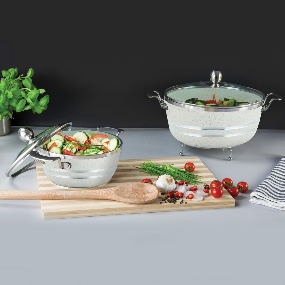 SQ Professional Seramiq Mianra Diecast Stockpot Set of 5 Moonstone 11725 (Big Parcel Rate) (Copy)