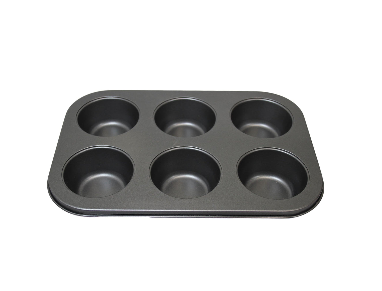 Metal Muffin Cupcake Baking Mould Tray 6 Cups 26 x 18.5 cm 6448 A (Parcel Rate)