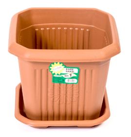 Square Flower Plant Pot Set Number 1 H2466 (Parcel Rate)