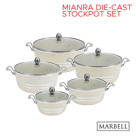 SQ Professional Seramiq Mianra Diecast Stockpot Set of 5 Moonstone 11725 (Big Parcel Rate) (Copy)