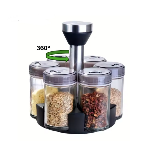 Stainless Steel Rotating Spice Jar Rack 20 Jars 34 x 19 cm Assorted Designs 7505 (Big Parcel Rate) (Copy)