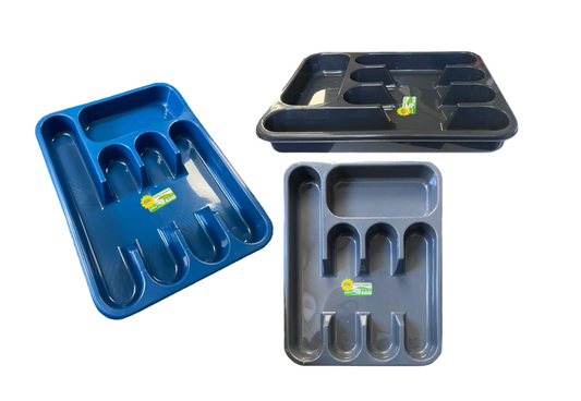 Asude Plastic Cutlery Drawer Tray Organiser 5 Sections 25.5 x 33.5 x 4 cm Assorted Colours 11137 / ASD129 / D14000 (Parcel Rate) (Copy)